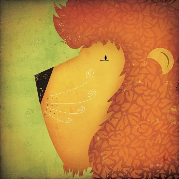 Easy Art Prints Ryan Fowler's 'Lion Wow' Premium Canvas Art - 12 x 12 - Classic Black Frame