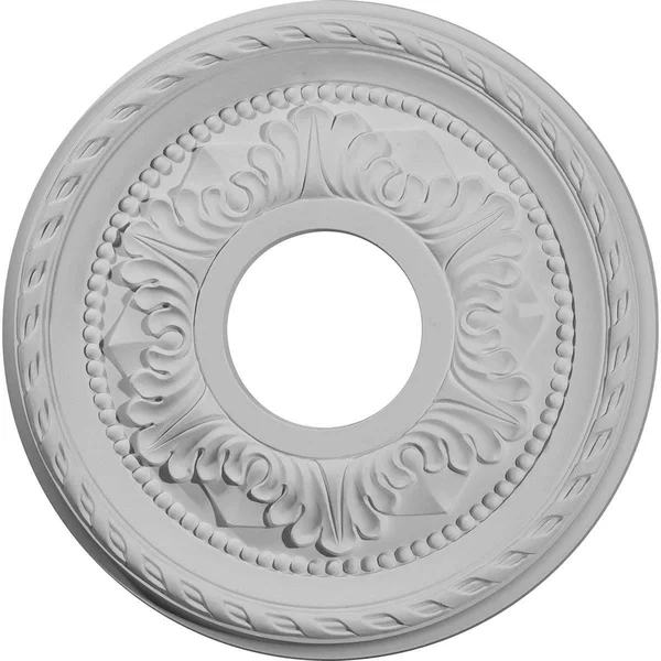 12 1/8x22OD x 3 1/2x22ID x 1x22P Palmetto Ceiling Medallion (Fits Canopies Up to 4 7/8x22) - Hand-Painted Firebrick