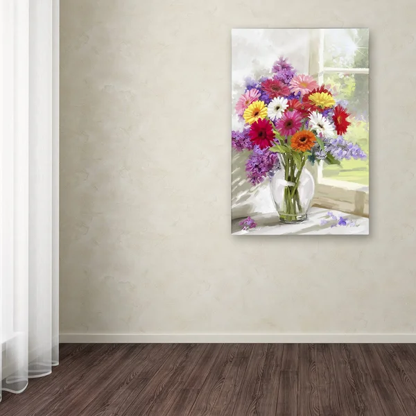 The Macneil Studio 'Gerberas' Canvas Art (16x24), Trademark Fine Art