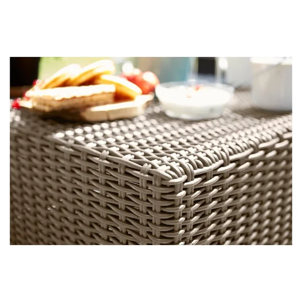 Keter California All-Weather Resin Outdoor Patio Coffee Table, Cappuccino