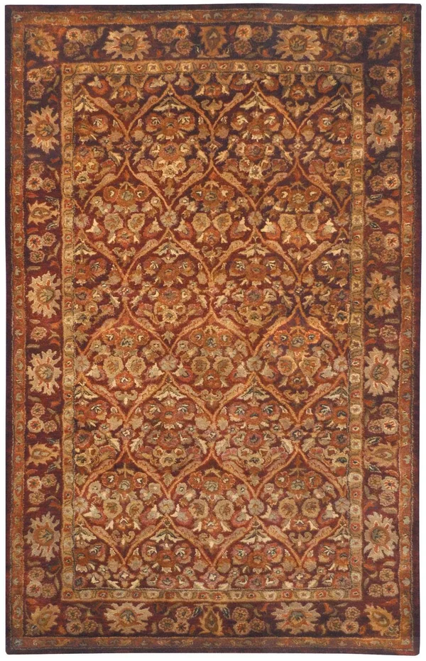 Safavieh Antiquity AT51A Wine - Gold Rug 8& x 8& Round