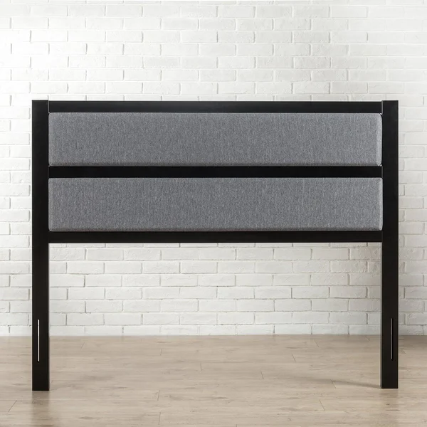 Zinus Jessica Modern Studio Upholstered Metal Headboard Queen