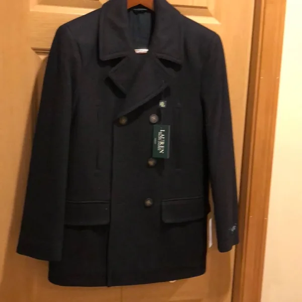 Lauren Ralph Lauren Men's Wool Blend Peacoat