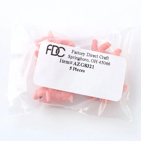 Dollhouse Miniature Pink Baby Pigs - True Vintage - 1'' x 1/2'', Craft Supplies, Doll Making Supplies from Factory Direct Craft