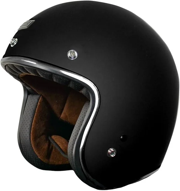 Origine Primo Solid Jet Helmet, Black, Size Xs
