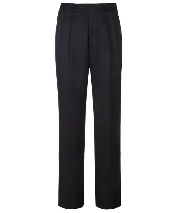 Roundtree Yorke Travel Smart Non-Iron Pleated Ultimate Comfort Microfiber Dress Pants, Mens, 42 34, Navy - Dillard&s Exclusive