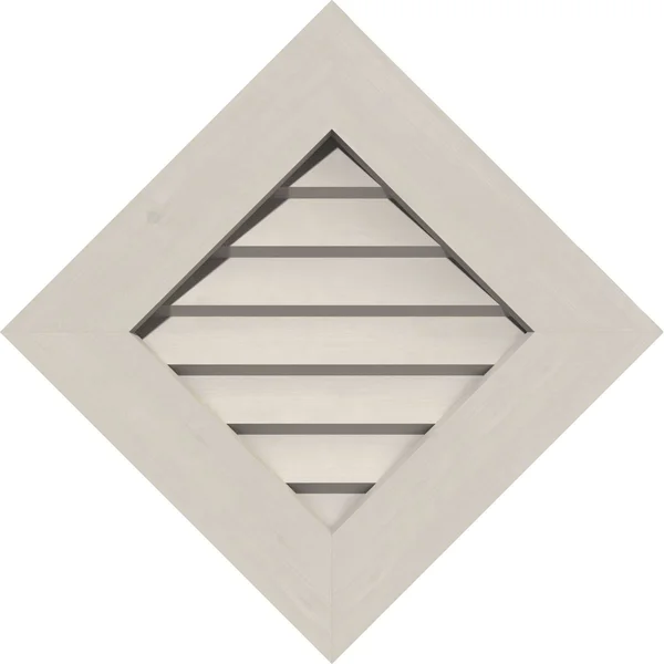 Ekena Millwork GVWDI16X1602SDPWR 16x22W x 16x22H Diamond Gable Vent (22 3/8x22W x 22 3/8x22H Frame Size): Primed, Non-Functional