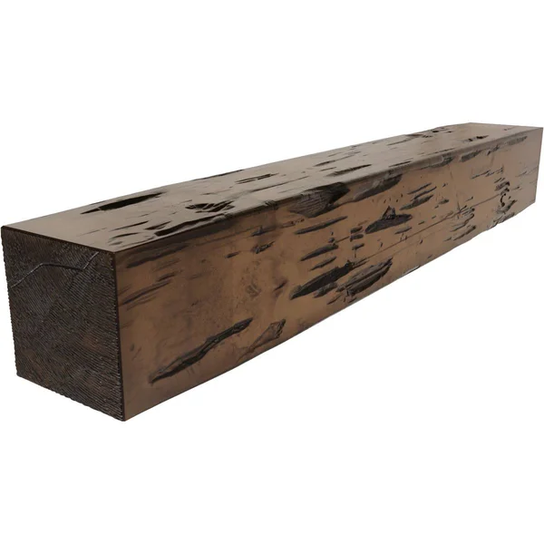 Ekena Millwork MANUPC06X08X48ZD 6x22H x 8x22D x 48x22W Pecky Cypress Faux Wood Fireplace Mantel, Premium Aged