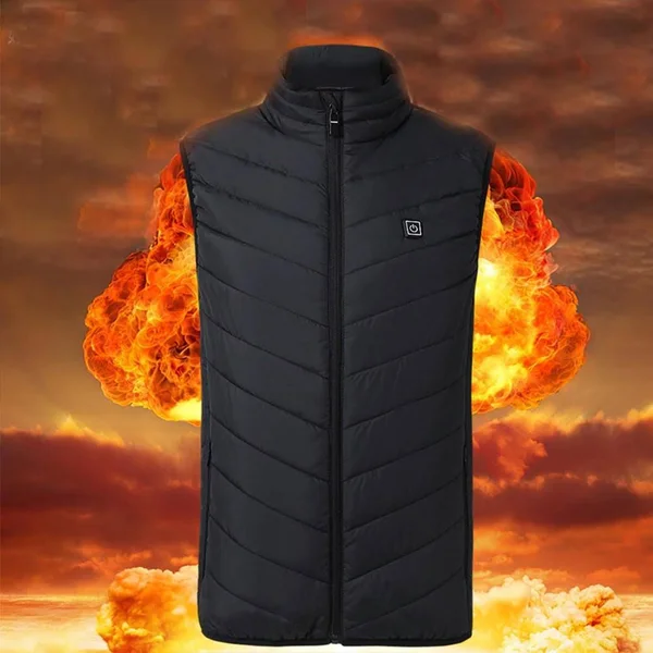 Unisex Warming Heated Vest Jacket - Black, M