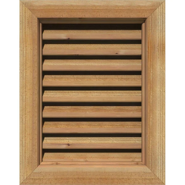 Ekena Millwork GVWVE34X3200RFUWR 34x22W x 32x22H Vertical Gable Vent (39x22W x 37x22H Frame Size): Unfinished - Functional, Rough