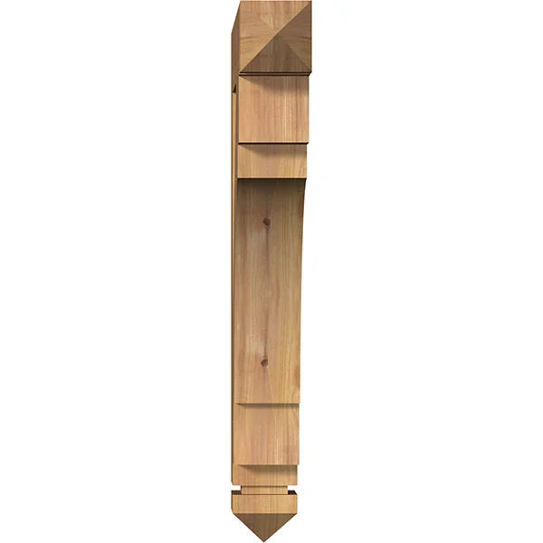 Ekena Millwork BKT04X20X28MRC03SWR 3 1/2x22W x 20x22D x 28x22H Merced Arts & Crafts Smooth BRACKET - Western Red Cedar
