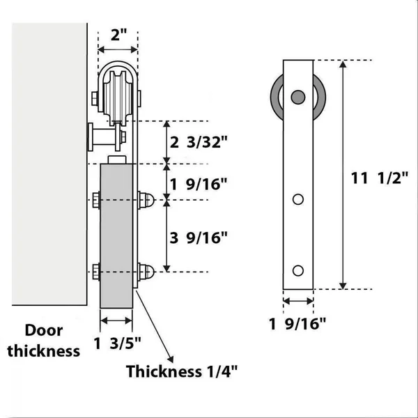 SARTODOORS Sliding Barn Door 28 x 96 with Hardware, Planum 0010 Ginger Ash, 6.6ft Rail Stops Steel, Panel Door