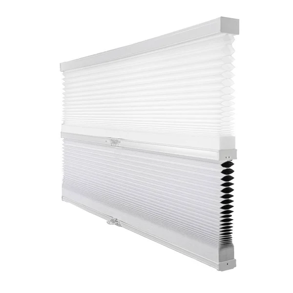 Chicology Cut-to-Width Cotton 9/16 in. Light Filtering and Privacy Cordless Cellular Shade - 68.5 in. W x 48 in. L, Cotton (Day