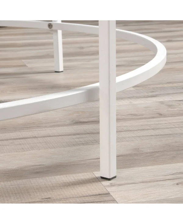 Sauder Anda Norr Round Coffee Table - White