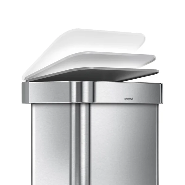 Simplehuman Trash Can, Rectangular Step Can, 45 Liter