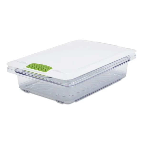 Rubbermaid FreshWorks Produce Saver, 8 gal, 18 x 6.3 x 6.79, Clear/Green
