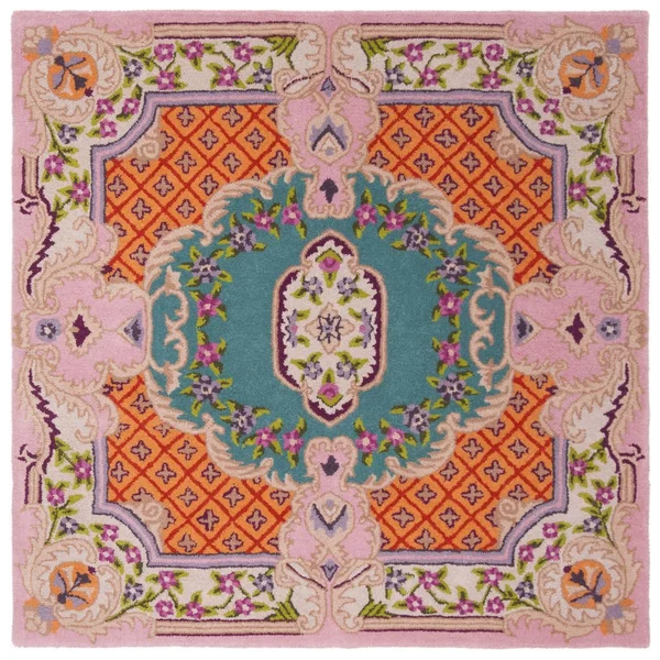 Safavieh Bellagio Blue/Pink 5 ft. x 5 ft. Square Area Rug