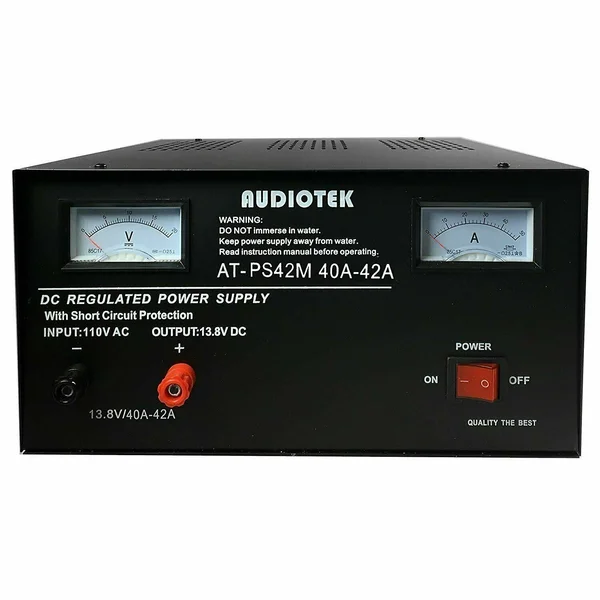Audiotek - At-ps12 Output 12A Amp Mobile 13.8 Volt DC Power Supply