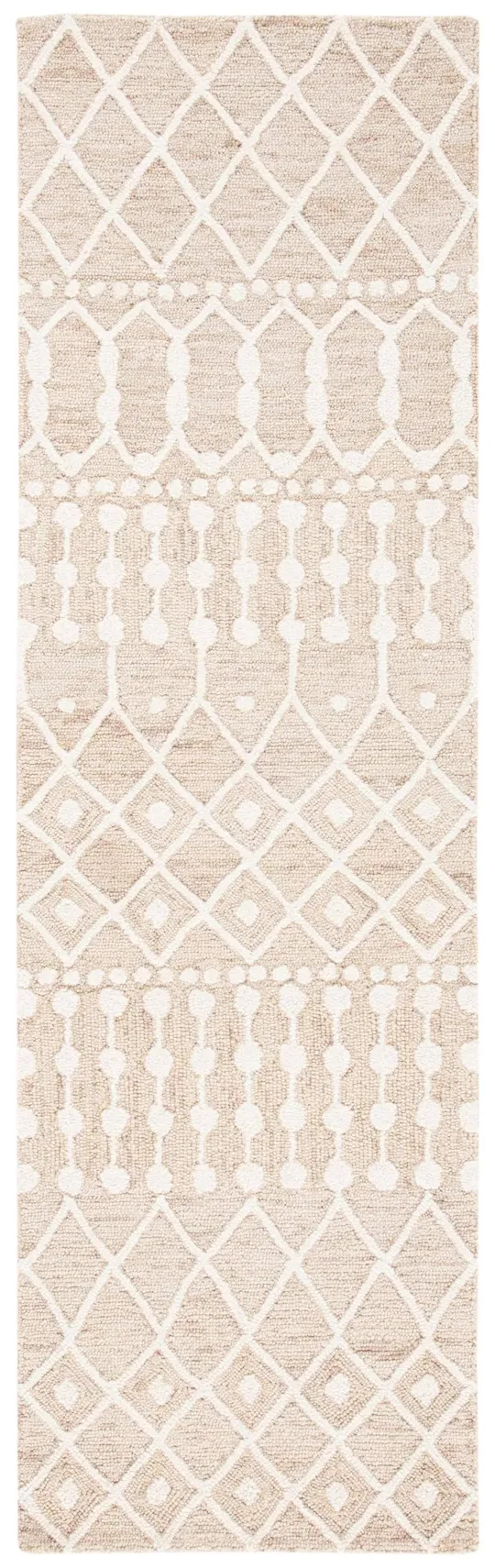 Blossom Collection BLM115B Rug Beige - Ivory, Runner 2&-3x22 x 9&