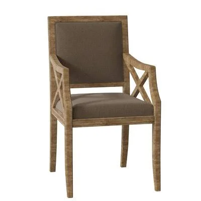 Brookfield Upholstered Arm Chair Fairfield Chair Body Fabric: 3158 Bamboo - Frame Color: Rustic Portobello