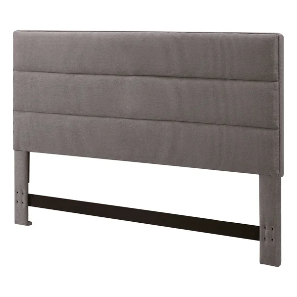 Serta Palisades King Upholstered Headboard in Neutral Gray
