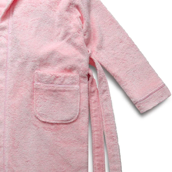 Authentic Hotel and Spa Sweet Kids Turkish Cotton Terry Pretty Pink with White Monogram Hooded Bathrobe - Medium