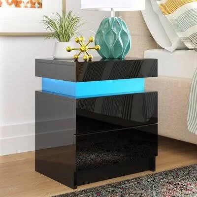 Albanese 2 - Drawer Nightstand Wade Logan Color: Black
