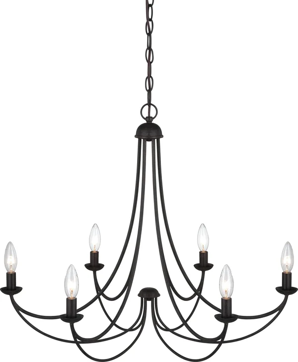 Quoizel MRN5006IB Mirren 6-Light Chandelier - Imperial Bronze