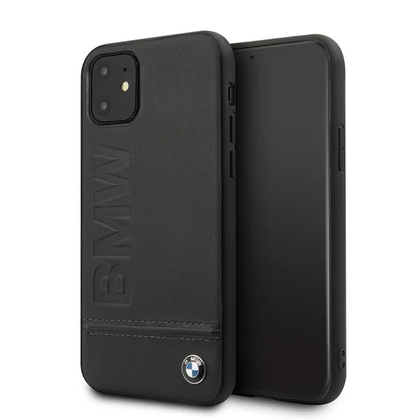 BMW Real Leather with Signature Logo Imprint iPhone 11 - Black