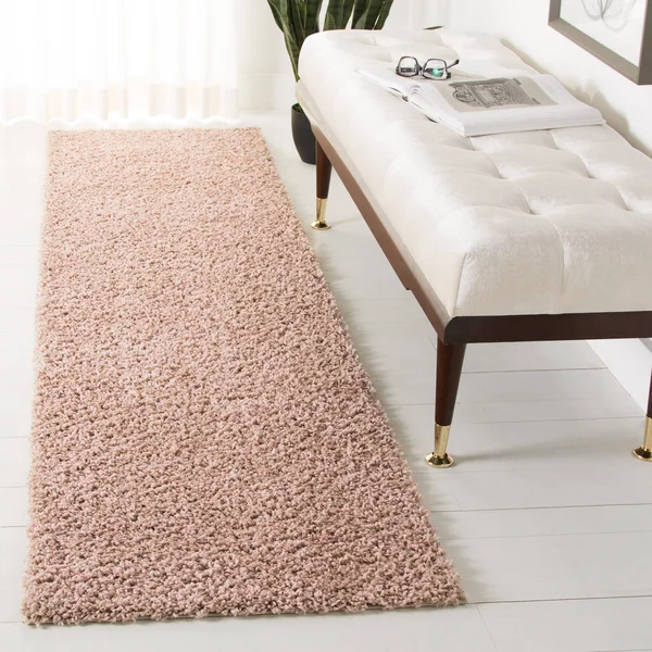 Safavieh Primo Shag PRM300U 6&7x22 x 6&7x22 Square Light Pink Area Rug
