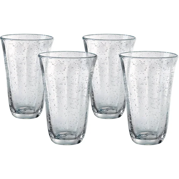 Artland 51507B Savannah Bubble Highball Glass - Set of 4, Clear