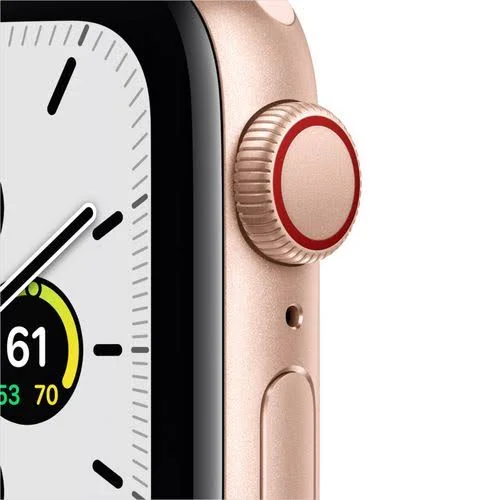 Apple Watch SE - 40mm - GPS + Cellular - Gold Aluminum Case - Pink Sand Sports Band