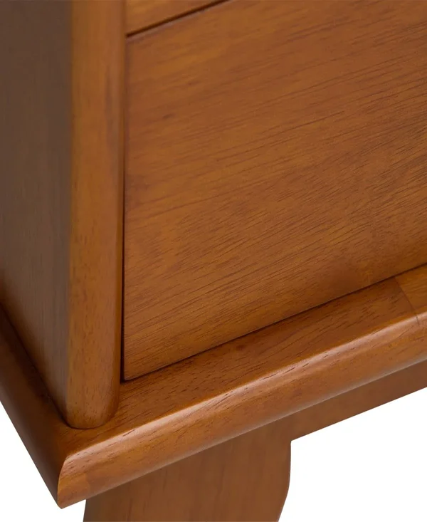 Simpli Home Draper 6 Cubby Bookcase - Teak Brown