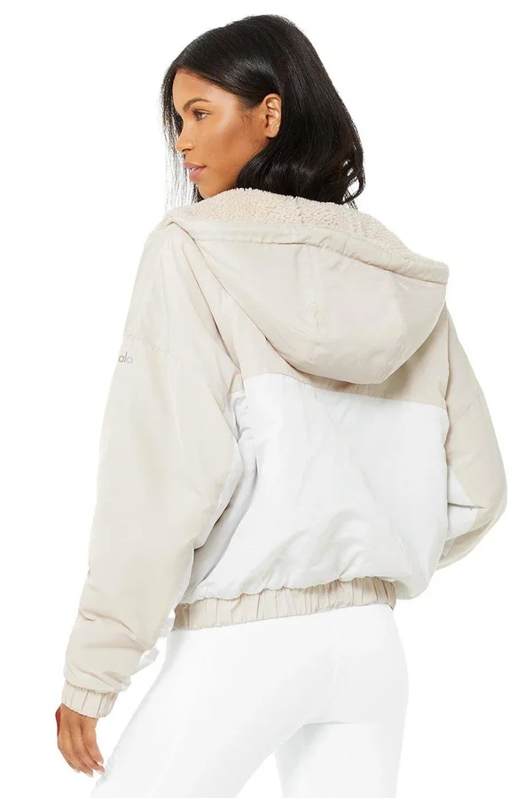 Duality Reversible Sherpa Jacket - Bone/White