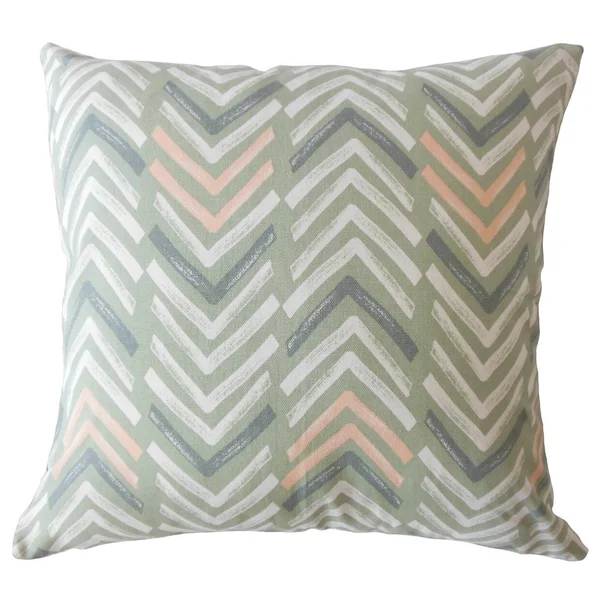 The Pillow Collection Barend Geometric Down Filled Throw Pillow in Sundown, Size: 18 x 18, Green