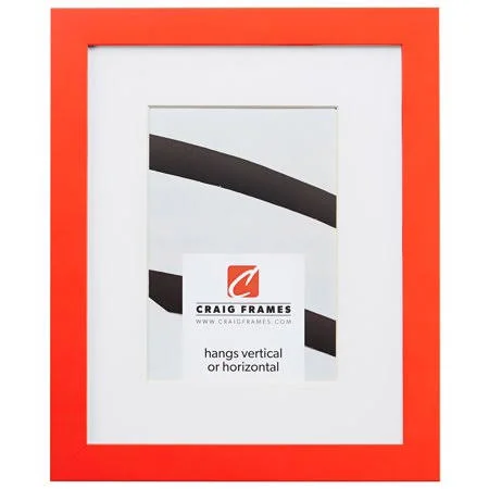 Craig Frames Confetti - 20x26 inch Modern Orange Picture Frame Matted for A 16x22 Photo, Size: 20 x 26