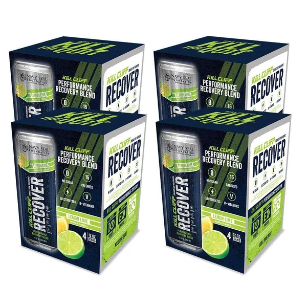Kill Cliff Lemon Lime Recovery & Hydration Drink 16-12 oz Cans
