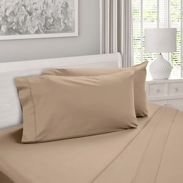 DreamFit Degree 4 Egyptian Cotton Sheet Set - Twin - Truffle