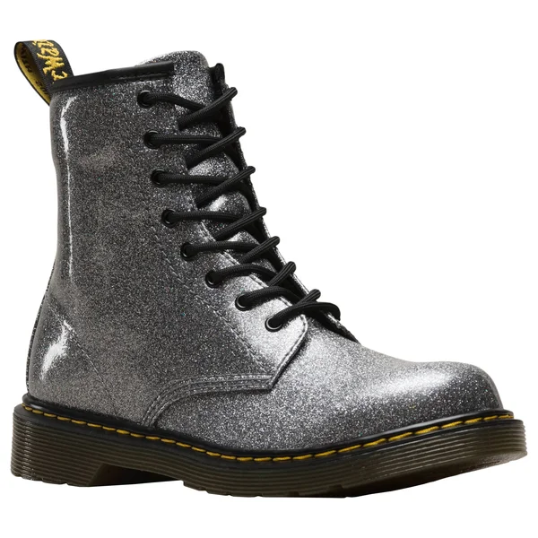In The Box Dr Martens Gunmetal Coated Glitter Boots Size, 6 Usm, 7