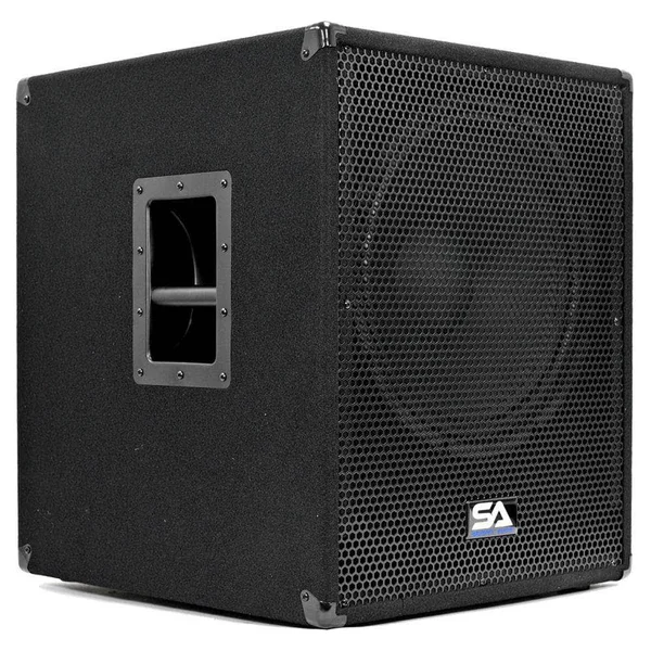 Seismic Audio - Shockwave-15 - Powered 15 inch Pro Audio/DJ Subwoofer Cabinet with Class D Amp 1000 Watts - Size: Medium