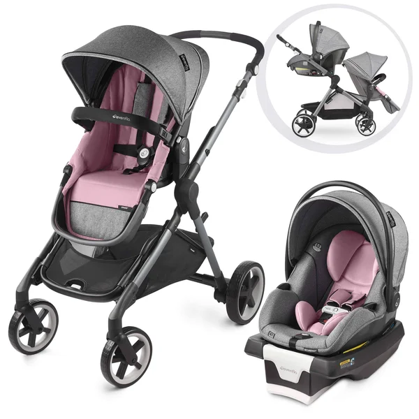 Gold SensorSafe Pivot Xpand Smart Modular Travel System (opal Pink)