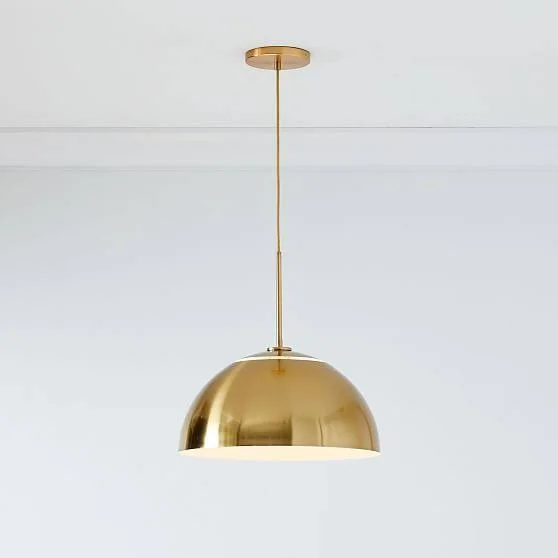 Sculptural Pendant - Large Metal, Antique Brass/Antique Brass, 18x22