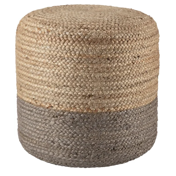 Jaipur Oliana Pouf - Taupe/Beige, 18x22x18x22x18x22