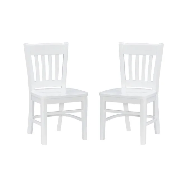 Linon Home Decor Callie White Wood Back and Seat Kids Chair (Set of 2)