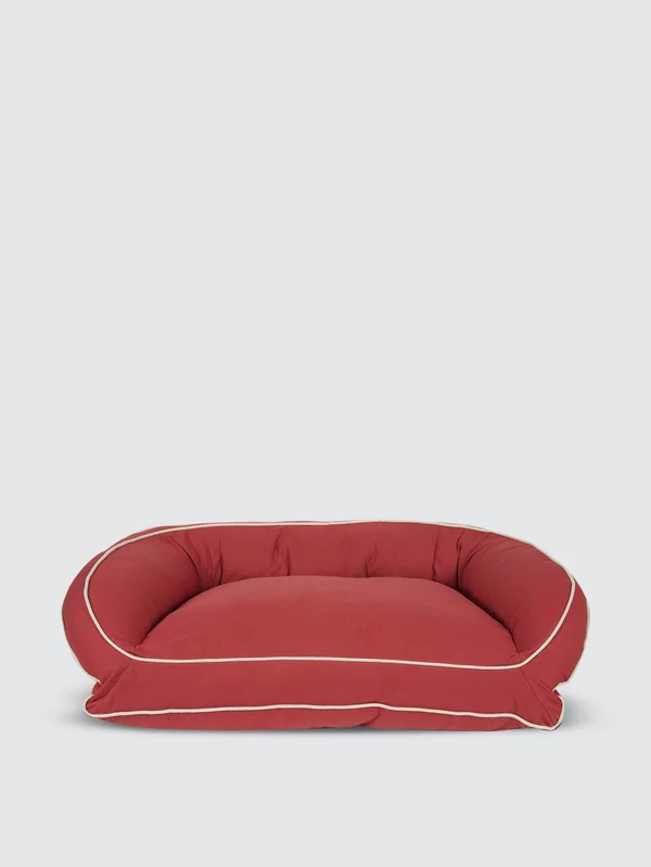 Carolina Pet Company Large/X-Large Barn Red Classic Canvas Bolster Bed