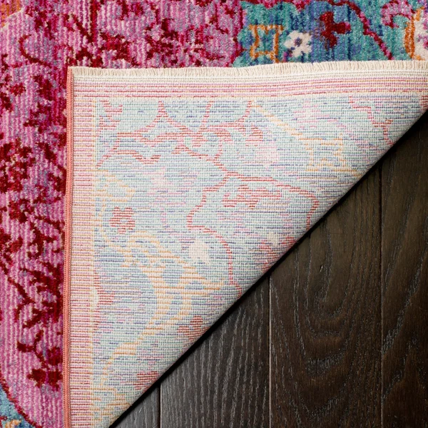 Safavieh SUT401B Sutton Turquoise, Fuchsia Area Rug - 4& x 6&