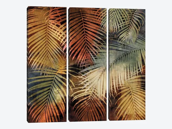 Tryptich Large Canvas Art Print - The Seychelles I ( Floral & Botanical > Tree Art > Palm Trees art)