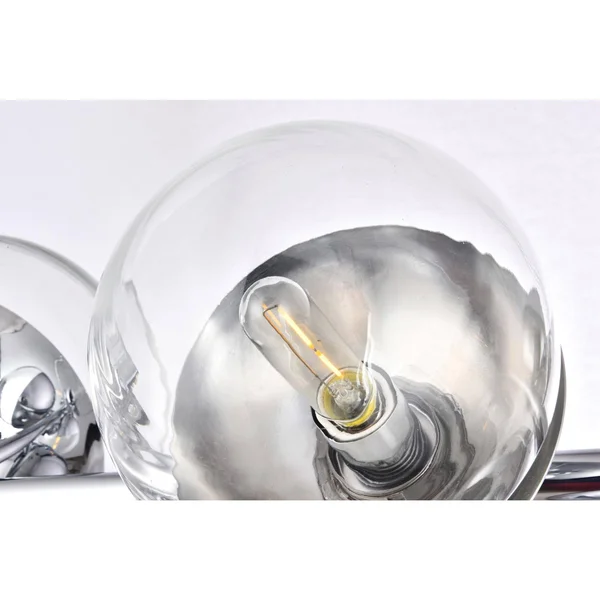 Elegant Eclipse 7-Light Chrome Pendant with Clear Glass LD6137C J16XC