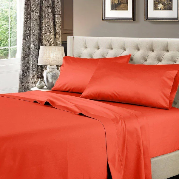 Attached Waterbed Sheets 100% Cotton 600 Thread Count: Queen, Blue