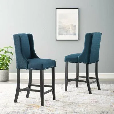 Shadiya Bar & Counter Stool Latitude Run Color: Azure - Seat Height: Counter Stool (26.5x22 Seat Height)